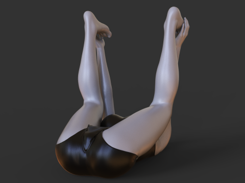 Yoga Pose - Happy Baby Pose - Ananda Balasana 3D 打印模型
