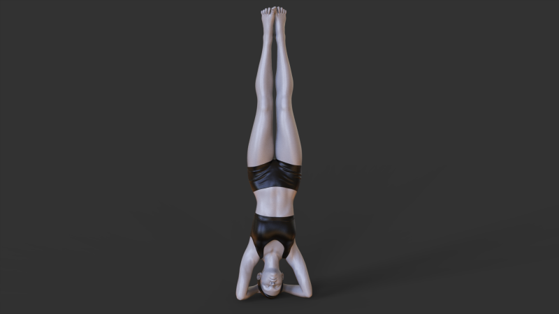 Yoga Pose - Headstand pose - Sirsasana 3D printmodel .c4d .max .obj .3ds .fbx .stl .blend