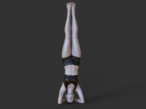 Yoga Duruşu - Baş duruşu duruşu - Sirsasana 3D Baskı Modeli