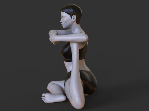 Yoga Pose - King Pigeon Pose 3D Print Model