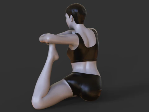 Yoga Pose - King Pigeon Pose 3D Print Model