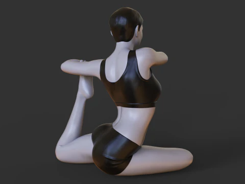 Yoga Pose - King Pigeon Pose 3D Print Model