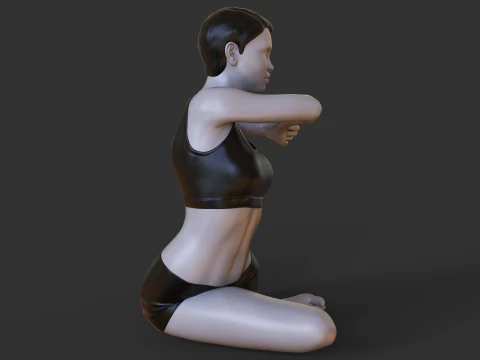 Yoga Pose - King Pigeon Pose 3D Print Model