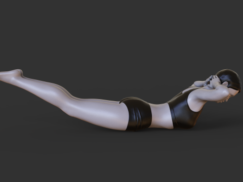 Yoga Pose - Locust Pose - Salabhasana 3D Print Model