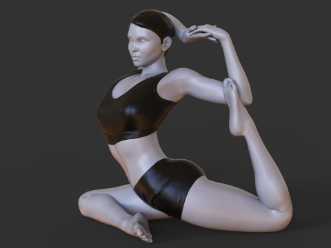 Yoga Pose - Mermaid Pose Modelo de impresión 3D