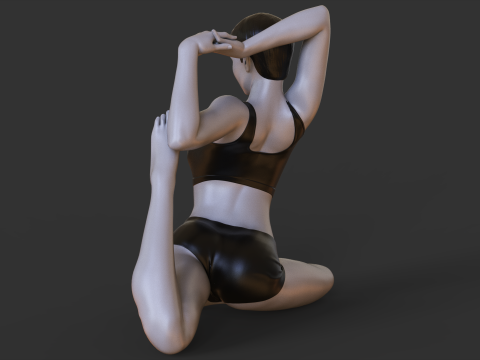 Yoga Pose - Mermaid Pose Modelo de impresión 3D