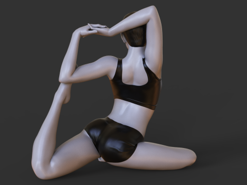 Yoga Pose - Mermaid Pose Modelo de impresión 3D