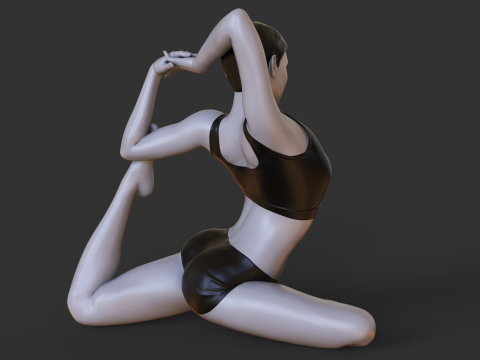 Yoga Pose - Mermaid Pose Modelo de impresión 3D