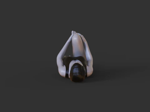 Yoga Pose - One legged wind removing pose - Pavana Muktasana 3D Print Model