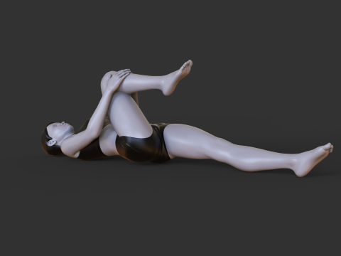 Yoga Pose - One legged wind removing pose - Pavana Muktasana Model do druku 3D