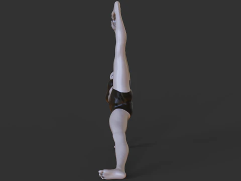 Yoga Pose - One-Legged Side Plank Pose - Eka Pada Vasisthasana 3D Print Model
