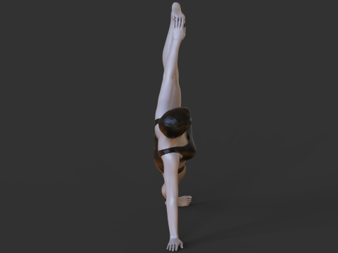 Yoga Pose - One-Legged Side Plank Pose - Eka Pada Vasisthasana Modelo de impresión 3D