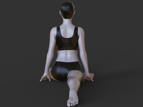 Yoga Pose - Pigeon Pose - Kapotasana 3D 打印模型