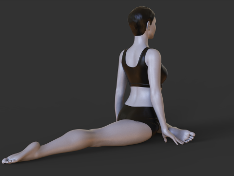 Yoga Pose - Pigeon Pose - Kapotasana 3D 打印模型