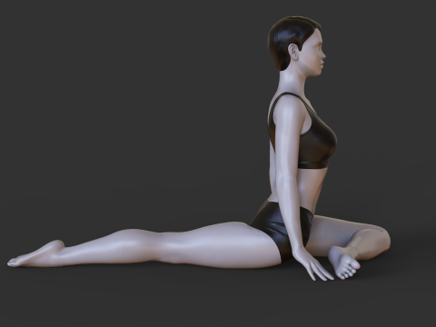 Yoga Pose - Pigeon Pose - Kapotasana 3D 打印模型
