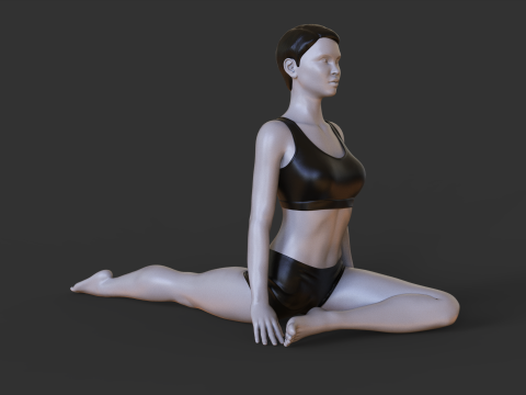 Yoga Pose - Pigeon Pose - Kapotasana 3D 打印模型