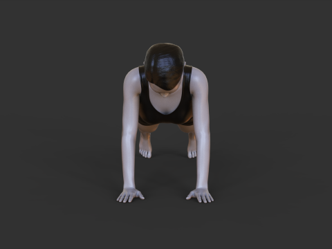 Yoga Pose - Plank Pose - Uttihita Chaturanga Dandasana Modelo de impresión 3D