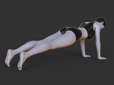 Yoga Pose - Plank Pose - Uttihita Chaturanga Dandasana Modelo de impresión 3D