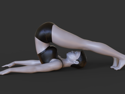 Yoga Pose - Plow Pose - Halasana 3D Print Model