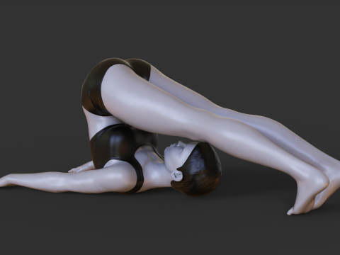 Yoga Pose - Plow Pose - Halasana Model Cetak 3D