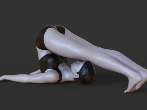 Yoga Pose - Plow Pose - Halasana 3D Print Model