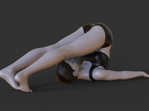 Yoga Pose - Plow Pose - Halasana 3D Print Model