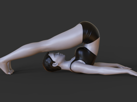Yoga Pose - Plow Pose - Halasana Model Cetak 3D