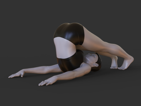 Yoga Pose - Plow Pose - Halasana Model Cetak 3D