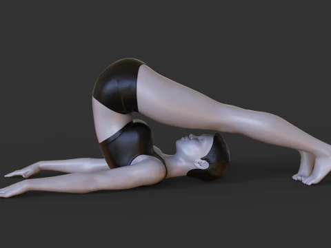 Yoga Pose - Plow Pose - Halasana 3D Print Model
