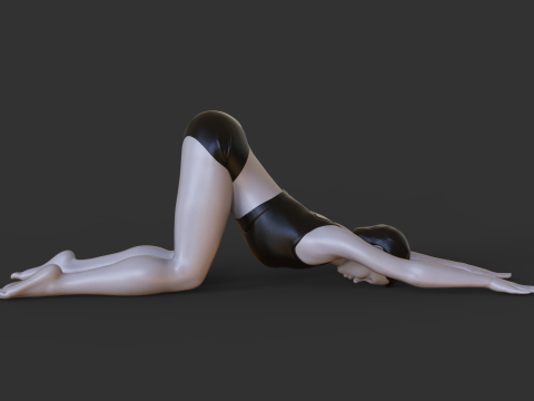 Yoga Pose - Puppy pose - Uttana Shishosana 3D Print Model