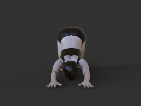 Yoga Pose - Puppy pose - Uttana Shishosana 3Dプリントモデル