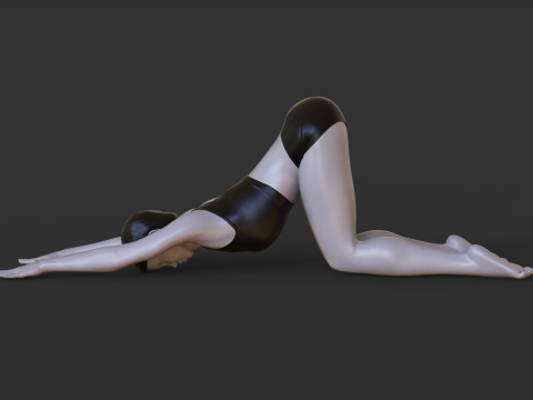 Yoga Pose - Puppy pose - Uttana Shishosana 3Dプリントモデル