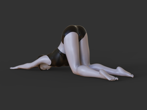 Yoga Pose - Puppy pose - Uttana Shishosana 3Dプリントモデル