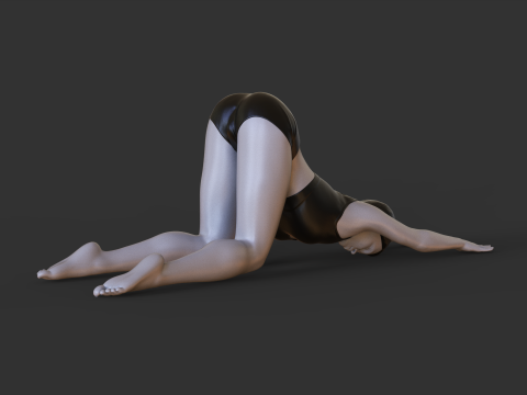 Yoga Pose - Puppy pose - Uttana Shishosana 3Dプリントモデル