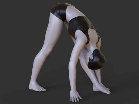 Yoga Pose - Pyramid Pose - Parsvottanasana 3D Print Model