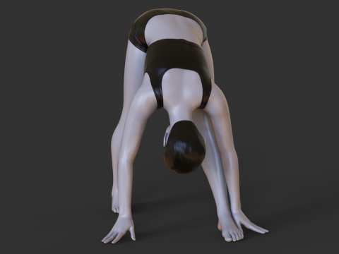 Yoga Pose - Pyramid Pose - Parsvottanasana Modelo de impresión 3D