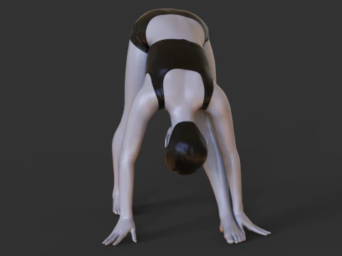 Yoga Pose - Pyramid Pose - Parsvottanasana 3D Print Model