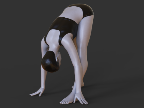 Yoga Pose - Pyramid Pose - Parsvottanasana Modelo de impresión 3D