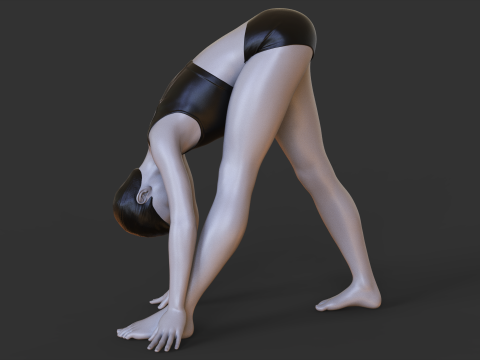 Yoga Pose - Pyramid Pose - Parsvottanasana Modelo de impresión 3D