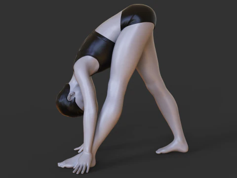 Yoga Pose - Pyramid Pose - Parsvottanasana 3D Print Model
