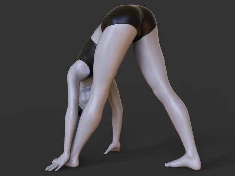 Yoga Pose - Pyramid Pose - Parsvottanasana 3D Print Model