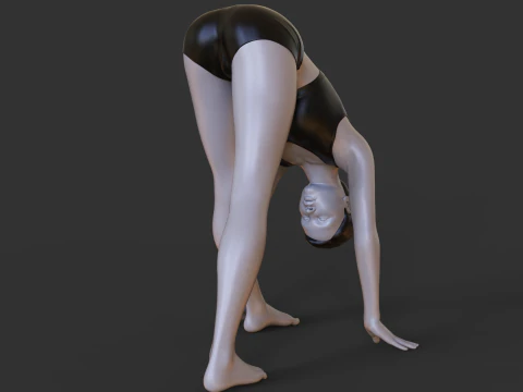 Yoga Pose - Pyramid Pose - Parsvottanasana 3D Print Model