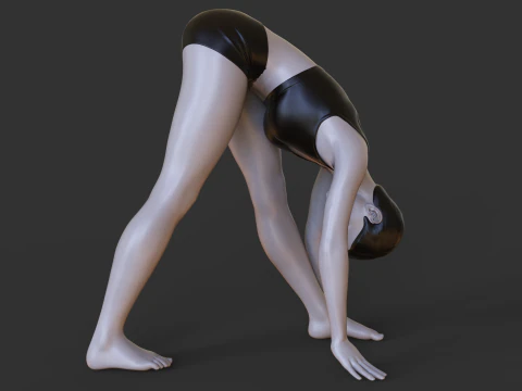 Yoga Pose - Pyramid Pose - Parsvottanasana 3D Print Model