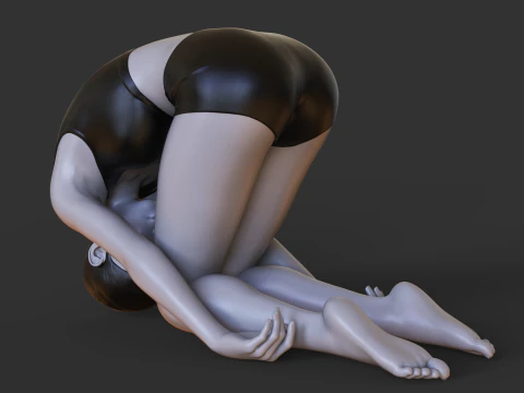 Yoga Pose - Rabbit Pose - Shashankasana 3D Print Model
