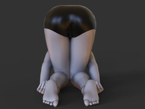 Yoga Pose - Rabbit Pose - Shashankasana 3D Print Model