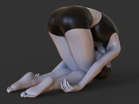 Yoga Pose - Rabbit Pose - Shashankasana 3D Print Model