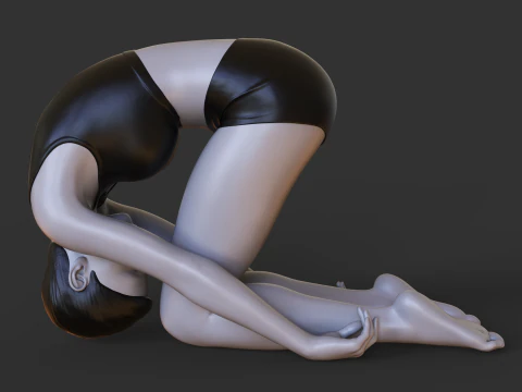 Yoga Pose - Rabbit Pose - Shashankasana 3D Print Model