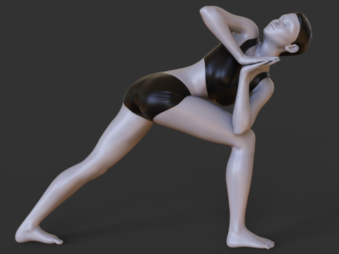 Yoga Pose - Reverse triangle pose 3D Print Model