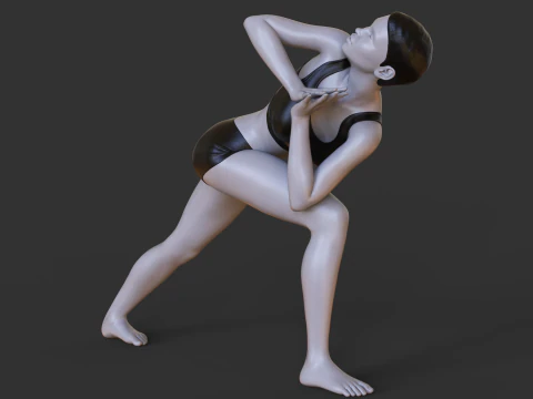 Pose Yoga - Pose segitiga terbalik Model Cetak 3D
