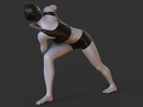 Pose Yoga - Pose segitiga terbalik Model Cetak 3D